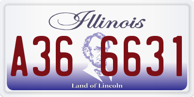 IL license plate A366631