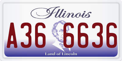IL license plate A366636