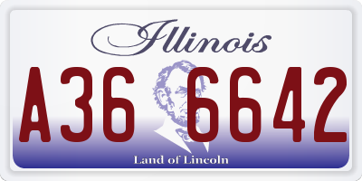 IL license plate A366642