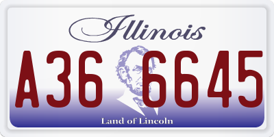 IL license plate A366645