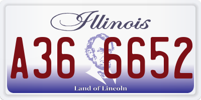 IL license plate A366652