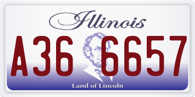 IL license plate A366657