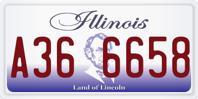 IL license plate A366658