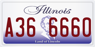 IL license plate A366660