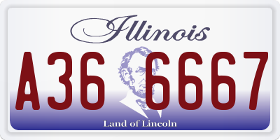 IL license plate A366667