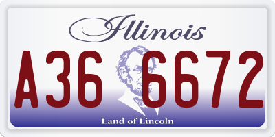 IL license plate A366672