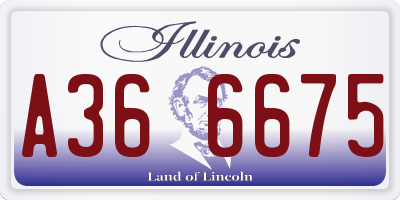 IL license plate A366675
