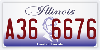 IL license plate A366676
