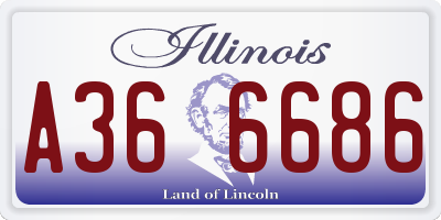 IL license plate A366686