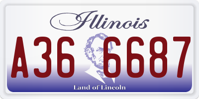 IL license plate A366687