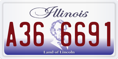 IL license plate A366691