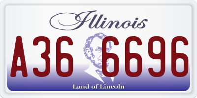 IL license plate A366696