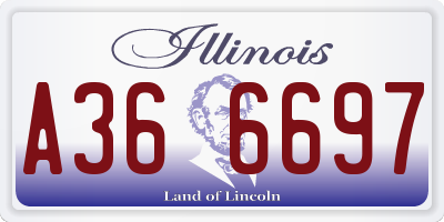 IL license plate A366697