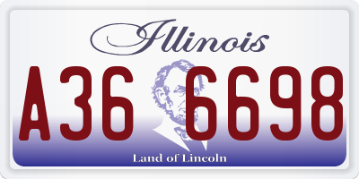 IL license plate A366698