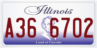 IL license plate A366702