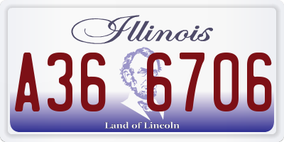 IL license plate A366706