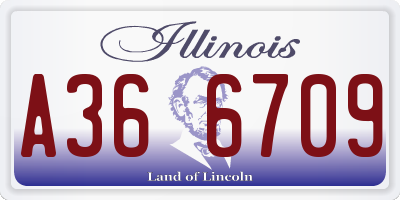IL license plate A366709