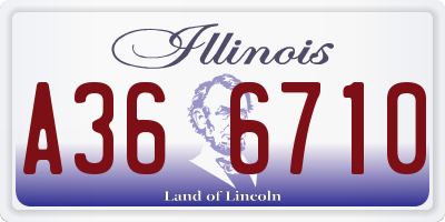 IL license plate A366710