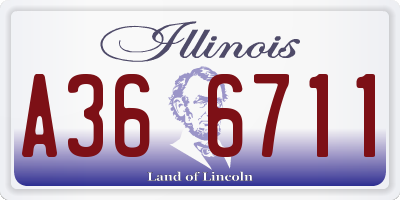 IL license plate A366711