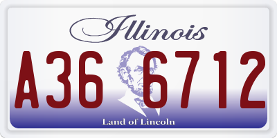 IL license plate A366712