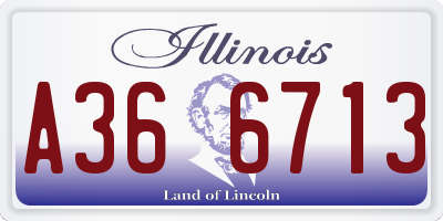 IL license plate A366713