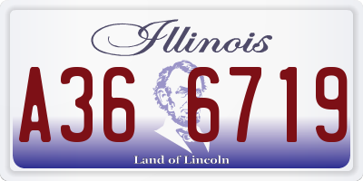 IL license plate A366719