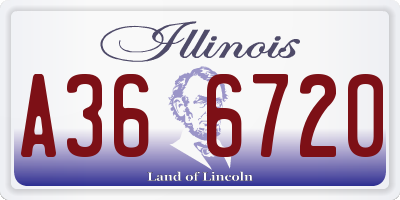 IL license plate A366720