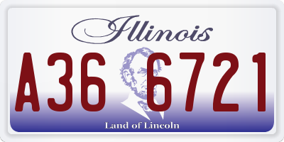 IL license plate A366721