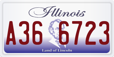 IL license plate A366723