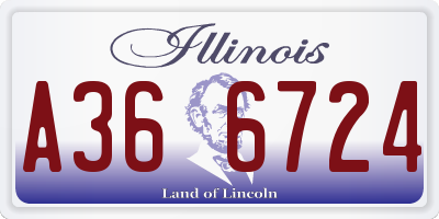 IL license plate A366724