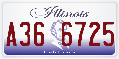 IL license plate A366725