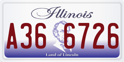 IL license plate A366726