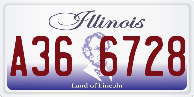 IL license plate A366728