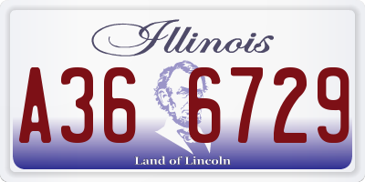 IL license plate A366729