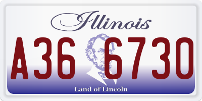IL license plate A366730
