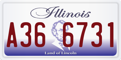 IL license plate A366731