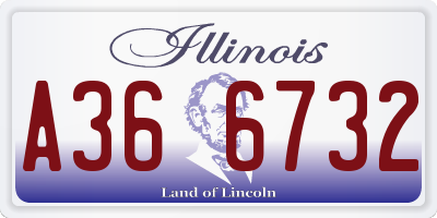 IL license plate A366732