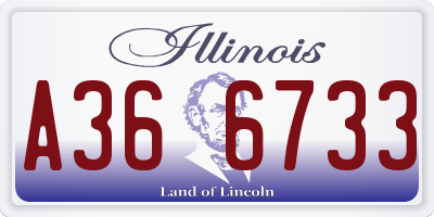 IL license plate A366733