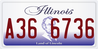 IL license plate A366736