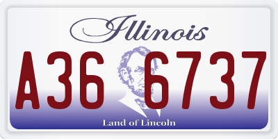 IL license plate A366737