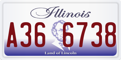 IL license plate A366738