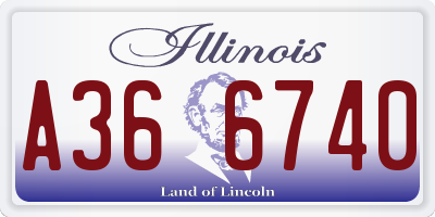 IL license plate A366740