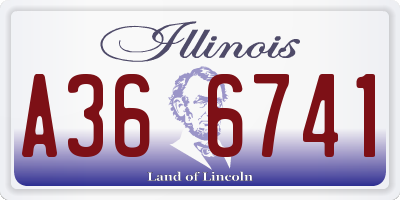 IL license plate A366741