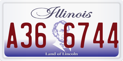 IL license plate A366744