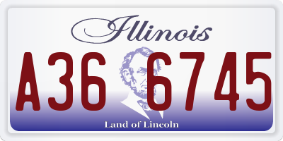 IL license plate A366745