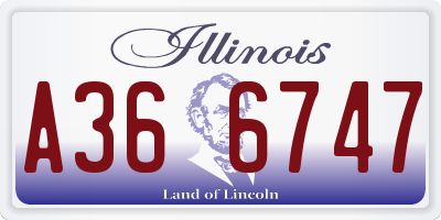 IL license plate A366747