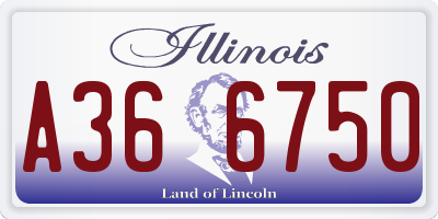 IL license plate A366750