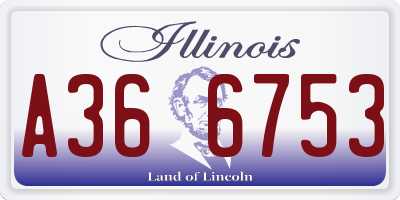 IL license plate A366753