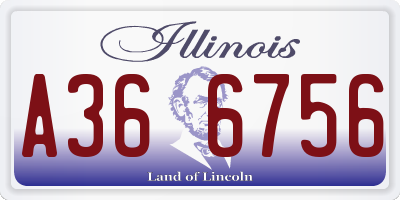 IL license plate A366756