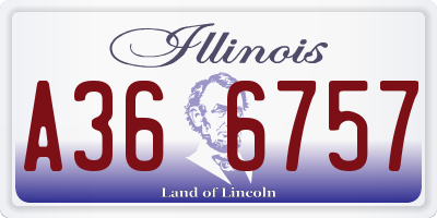 IL license plate A366757